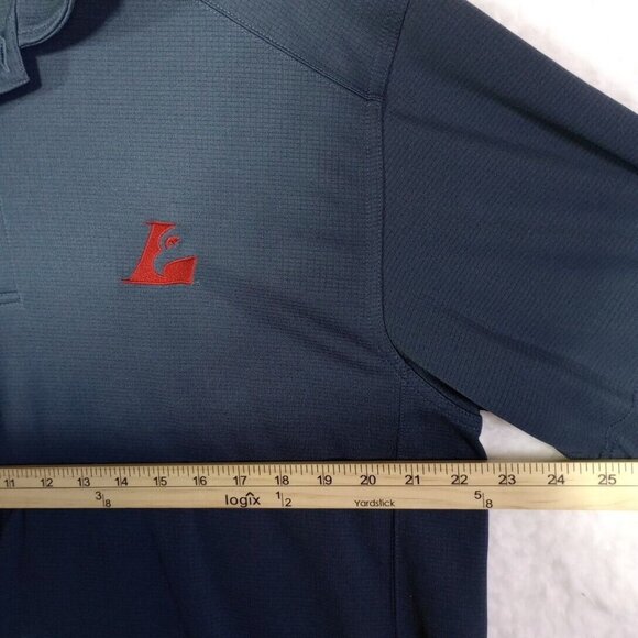 Cutter & Buck Shirt CB Drytech Moisture Wickening Size Large Mens Blue Polo Golf - Picture 5 of 11